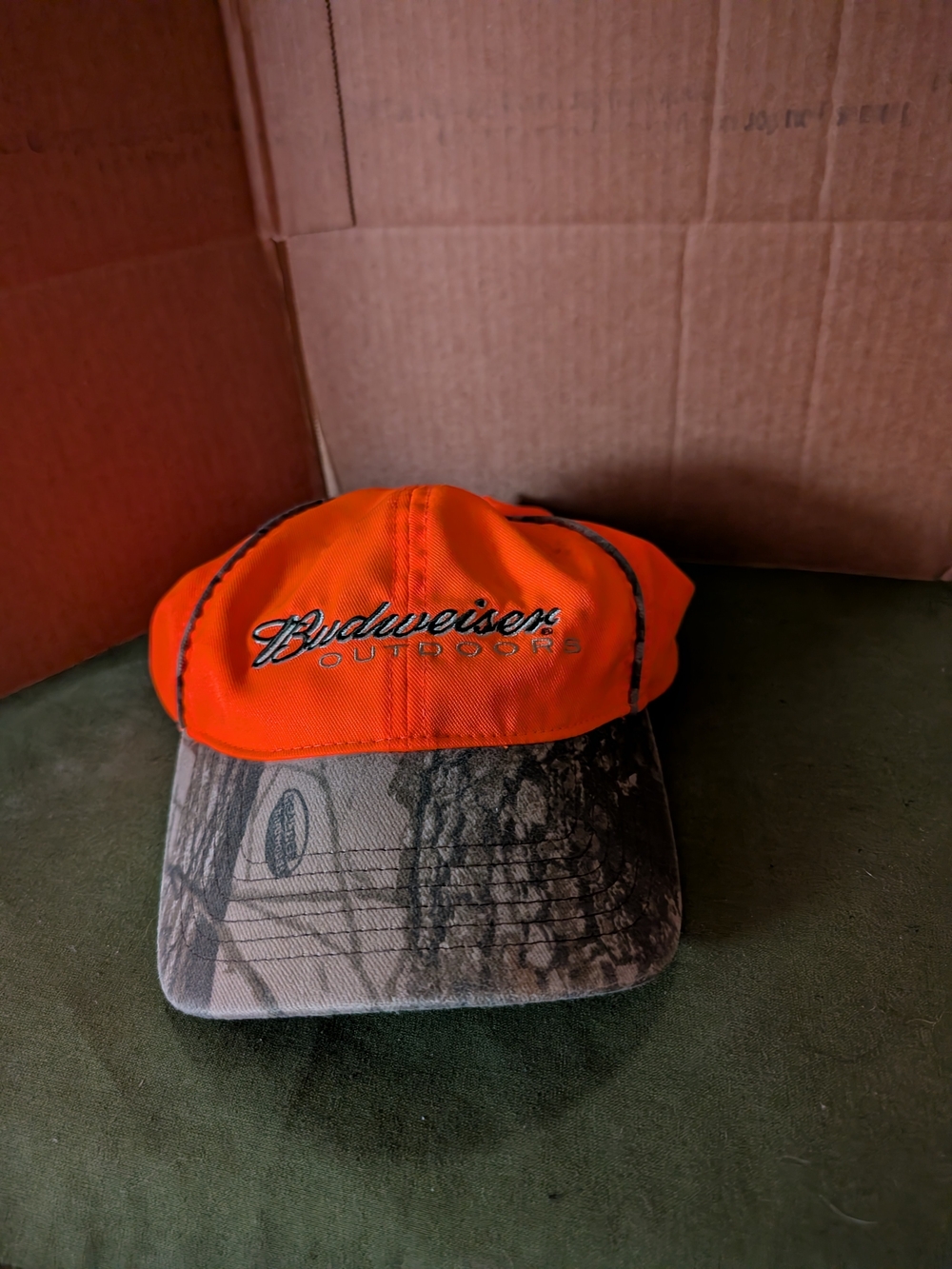 Budweiser Women's Orange & Camo Baseball Cap